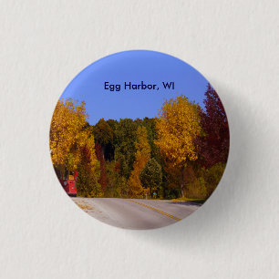 Egg Hafen, WI Herbstsaison mit Trolley Car Button