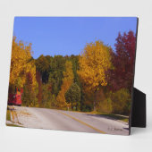 Egg Hafen, WI Herbstsaison mit Trolley Car Fotoplatte (Seite)