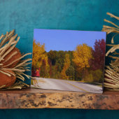 Egg Hafen, WI Herbstsaison mit Trolley Car Fotoplatte (Seite)