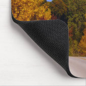 Egg Hafen, WI Herbstsaison mit Trolley Car Mousepad (Ecke)