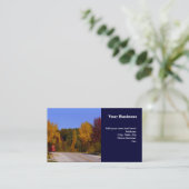 Egg Hafen, WI Herbstsaison mit Trolley Car Visitenkarte (Stehend Vorderseite)