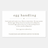 Egg Handling Instruction Sticker Carton Care Label (Vorderseite)