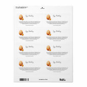 Egg Handling Instruction Sticker Carton Care Label (Vorne)
