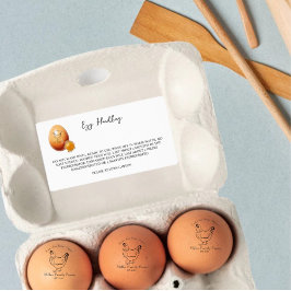 Egg Handling Instruction Sticker Carton Care Label