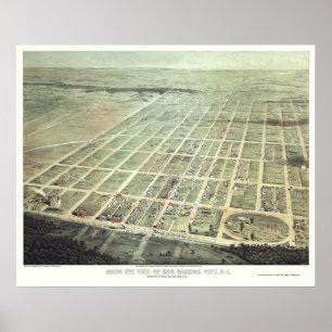 Egg Harbour City, NJ Panorama Karte - 1865 Poster