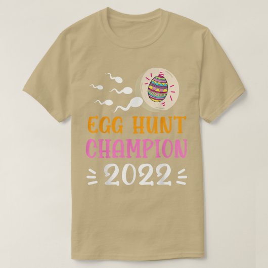 Egg Hunt Champion 2022 Easter Pregnancy Announceme T-Shirt (Design vorne)