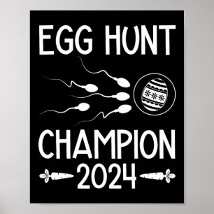 Egg Hunt Champion Funny Vater Osterschwangerschaft Poster