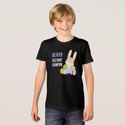 Egg Hunt Champion Niedlich Ostern Bunny Tri-Blend Shirt (Vorderseite voll)