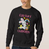 Egg Hunt Champion Ostersonniger Preis Niedliches K Sweatshirt (Vorderseite)