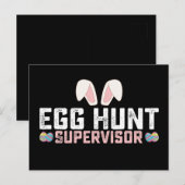 Egg Hunt Supervisor Funny Oaster Bunny Rabbit Postkarte (Vorne/Hinten)