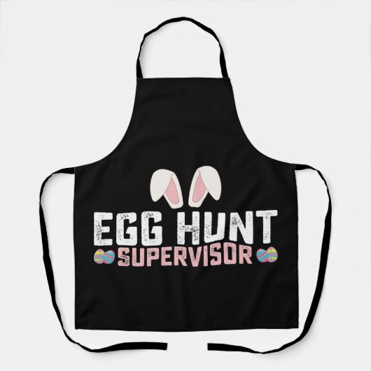 Egg Hunt Supervisor Funny Oaster Bunny Rabbit Schürze (Vorderseite)