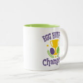 Egg Hunter Champion Moderner Osterurlaub Zweifarbige Tasse (VorderseiteRechts)