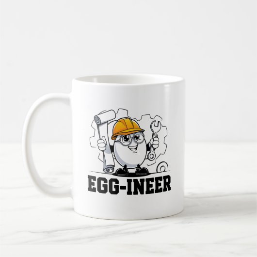 Egg-ineer: Mit jedem Sip füttern Sie Ihr Genie! -M Kaffeetasse (Links)