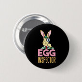 Egg Inspector Oster Bunny Funny Rabbit Egg Huntin Button (Vorne & Hinten)