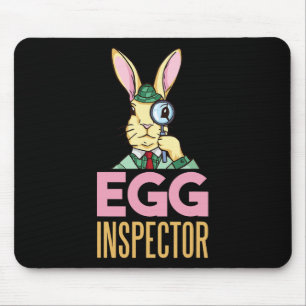 Egg Inspector Oster Bunny Funny Rabbit Egg Huntin Mousepad