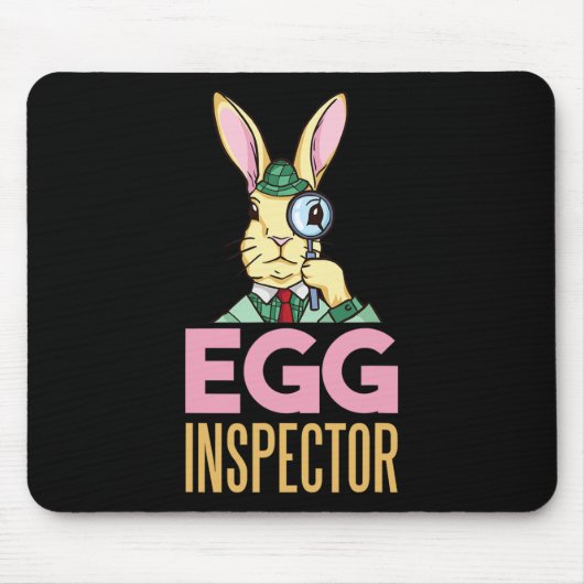 Egg Inspector Oster Bunny Funny Rabbit Egg Huntin Mousepad (Vorne)
