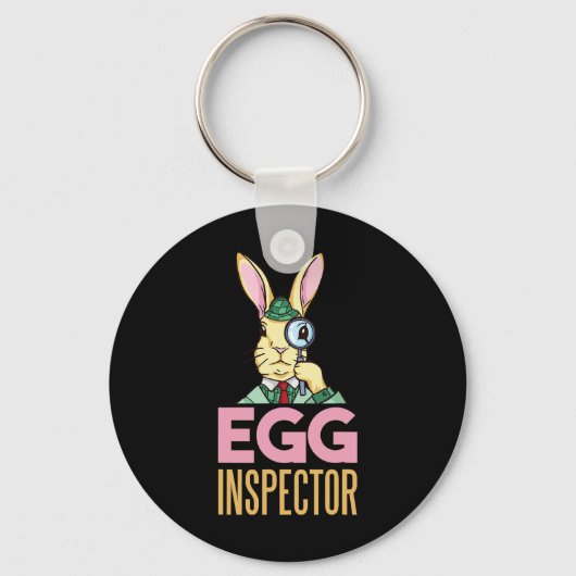 Egg Inspector Oster Bunny Funny Rabbit Egg Huntin Schlüsselanhänger (Vorderseite)