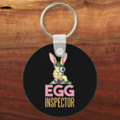 Egg Inspector Oster Bunny Funny Rabbit Egg Huntin Schlüsselanhänger (Vorderseite)