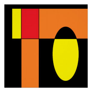 Egg Invader II - Ken Gage Abstrakt Art Poster