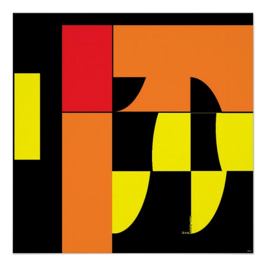 Egg Invader III - Ken Gage Abstrakt Art Poster (Vorderseite)