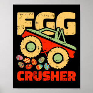 Egg Kreuzfahrer Ostermonster Truck Funny Spring Bo Poster