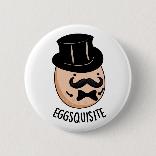 Egg-leise Funny Exquisite Egg Pun Button (Vorderseite)