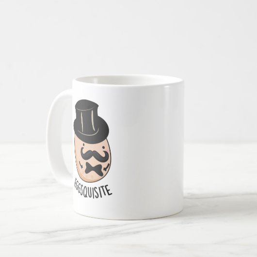 Egg-leise Funny Exquisite Egg Pun Kaffeetasse (Vorderseite Links)