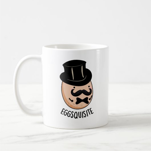 Egg-leise Funny Exquisite Egg Pun Kaffeetasse (Links)