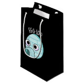 Egg-loo Funny Egg Pun Dark BG Kleine Geschenktüte (Vorderseite Schrägansicht)