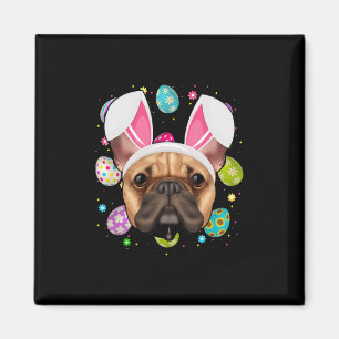 Egg Lover Bunny Ear Französischer Bulldog Face Ost Magnet