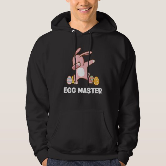 Egg Master Cute Dabbing Easter Bunny Hoodie (Vorderseite)