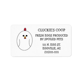 Egg Pappe Label Adressaufkleber