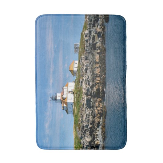 Egg Rock Lighthouse, Bar Harbour Maine Bath Mat Badematte (Vorderseite Vertikal)