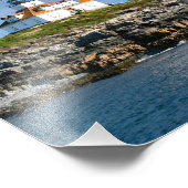 Egg Rock Lighthouse, Bar Harbour Maine Foto Print (Ecke)