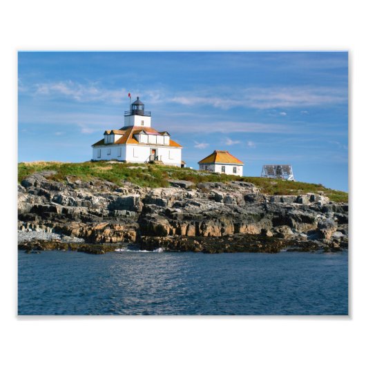 Egg Rock Lighthouse, Bar Harbour Maine Foto Print (Vorne)