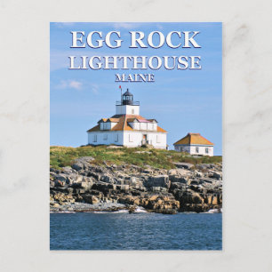Egg Rock Lighthouse, Bar Harbour Maine Postcard Postkarte