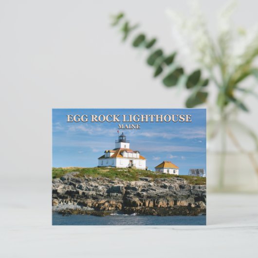 Egg Rock Lighthouse, Bar Harbour Maine Postcard Postkarte (Stehend Vorderseite)