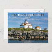 Egg Rock Lighthouse, Bar Harbour Maine Postcard Postkarte (Vorne/Hinten)