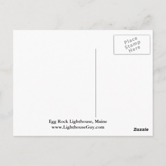 Egg Rock Lighthouse, Bar Harbour Maine Postcard Postkarte (Rückseite)