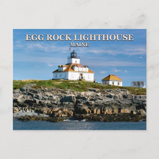 Egg Rock Lighthouse, Bar Harbour Maine Postcard Postkarte (Vorderseite)