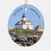 Egg Rock Lighthouse Keramik Ornament (Links)