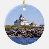 Egg Rock Lighthouse Keramik Ornament (Hinten)