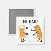 Egg Roll & Duck Sauce - Ni Hao! Magnet (Vorderseite/Rückseite)