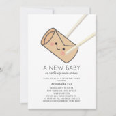 Egg Roll Kawaii Virtual Baby Dusche Einladung (Vorderseite)