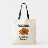 Egg Roll macht mich glücklich Ei Roll Tragetasche (Rückseite)
