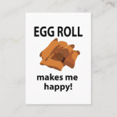 Egg Roll macht mich glücklich Ei Roll Visitenkarte (Vorderseite)