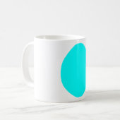 Egg Solid Cyan Das MUSEUM Zazzle Geschenke Kaffeetasse (Vorderseite Links)