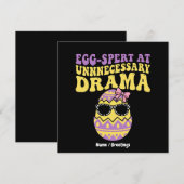 Egg-spert At Unnecessary Drama Funny Retro Easter  Einladung (Vorne/Hinten)