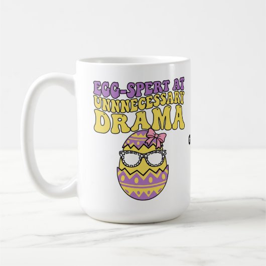 Egg-spert At Unnecessary Drama Funny Retro Easter  Kaffeetasse (Links)