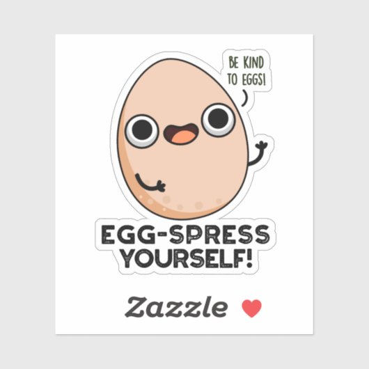 Egg spress Sie selbst Funny Egg Pun Aufkleber (Blatt)